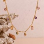 Multicolored Velvet Flame Neckpiece - Image 3