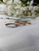 elegance trio ring placed on a table