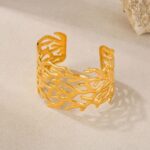 golden coral cuff