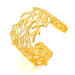 golden coral cuff minimalist jewellery