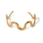 golden current cuff minimalist jewellery