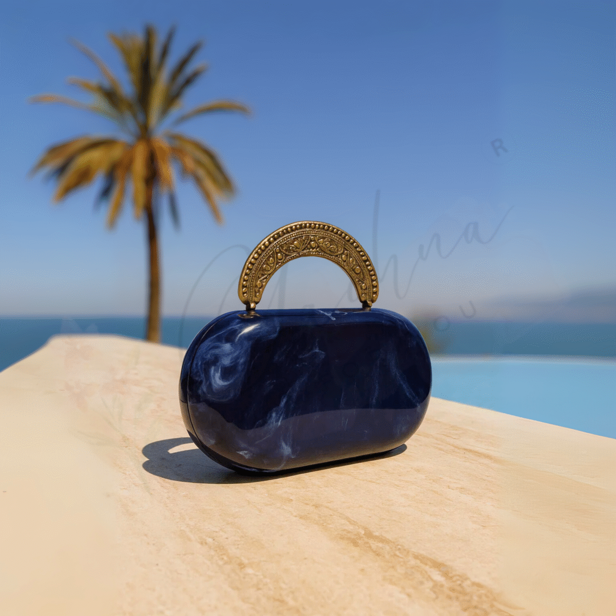 Midnight Elegance Resin Clutch - Image 3