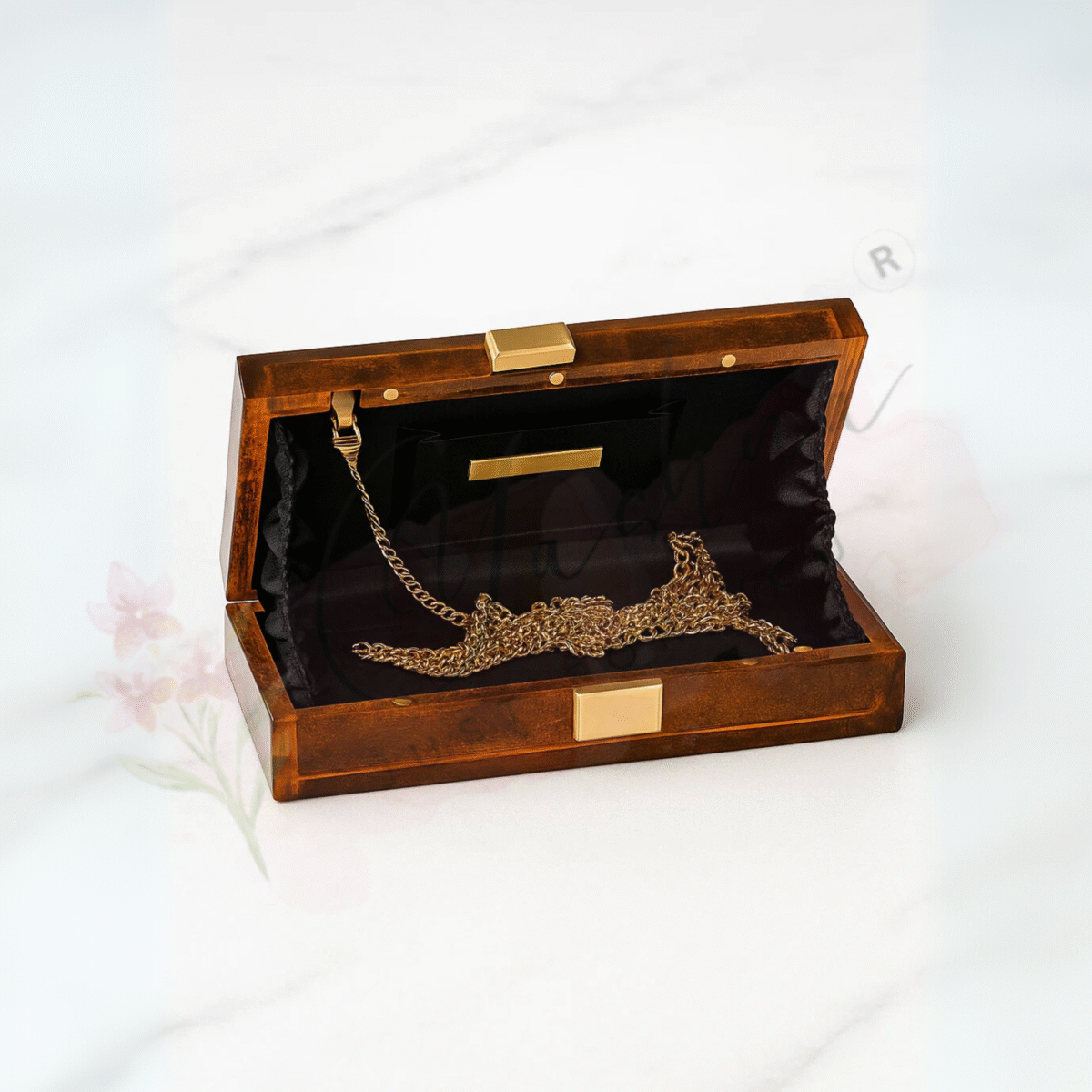 Amber Luxe Box Clutch - Image 3