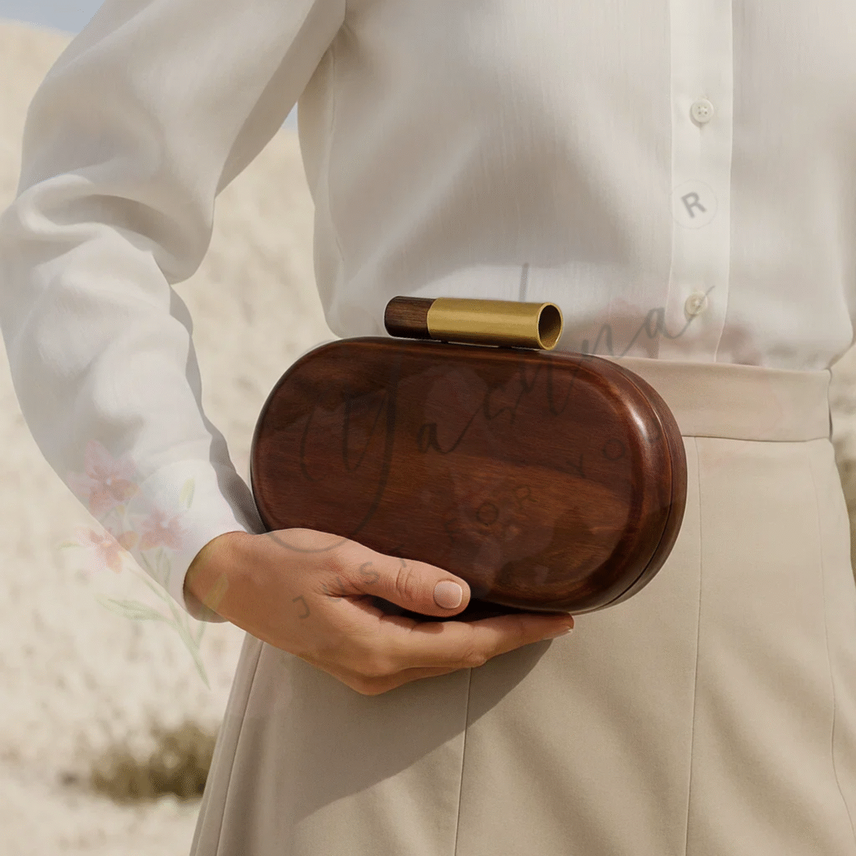 Aurora Brasswood Clutch - Image 1
