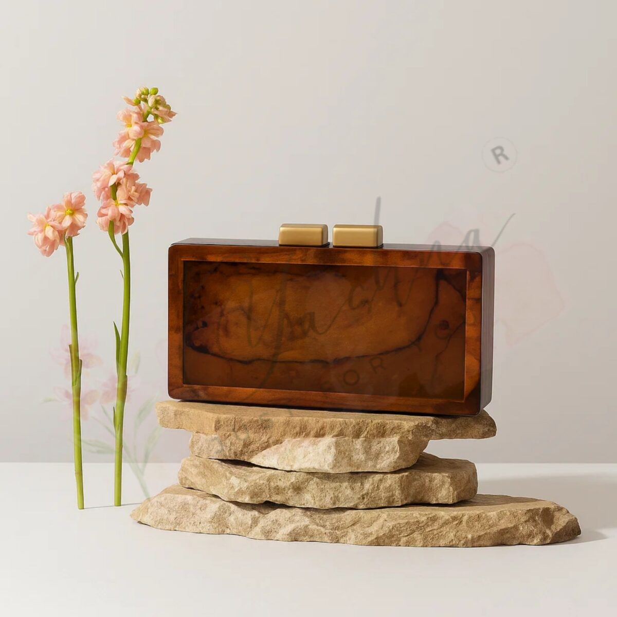 Amber Luxe Box Clutch - Image 1