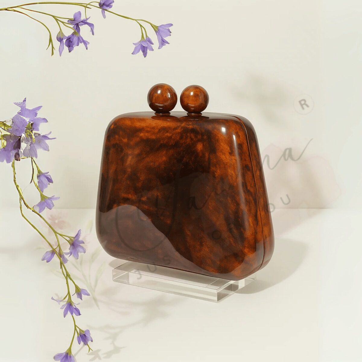 Wine Aura Resin Clutch - Image 3