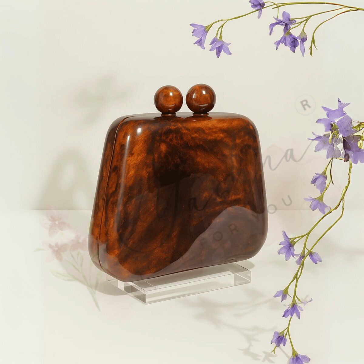 Wine Aura Resin Clutch - Image 4