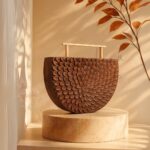 Blossom Carve Wooden Clutch - Image 2